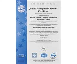 Quality Management System Certificate